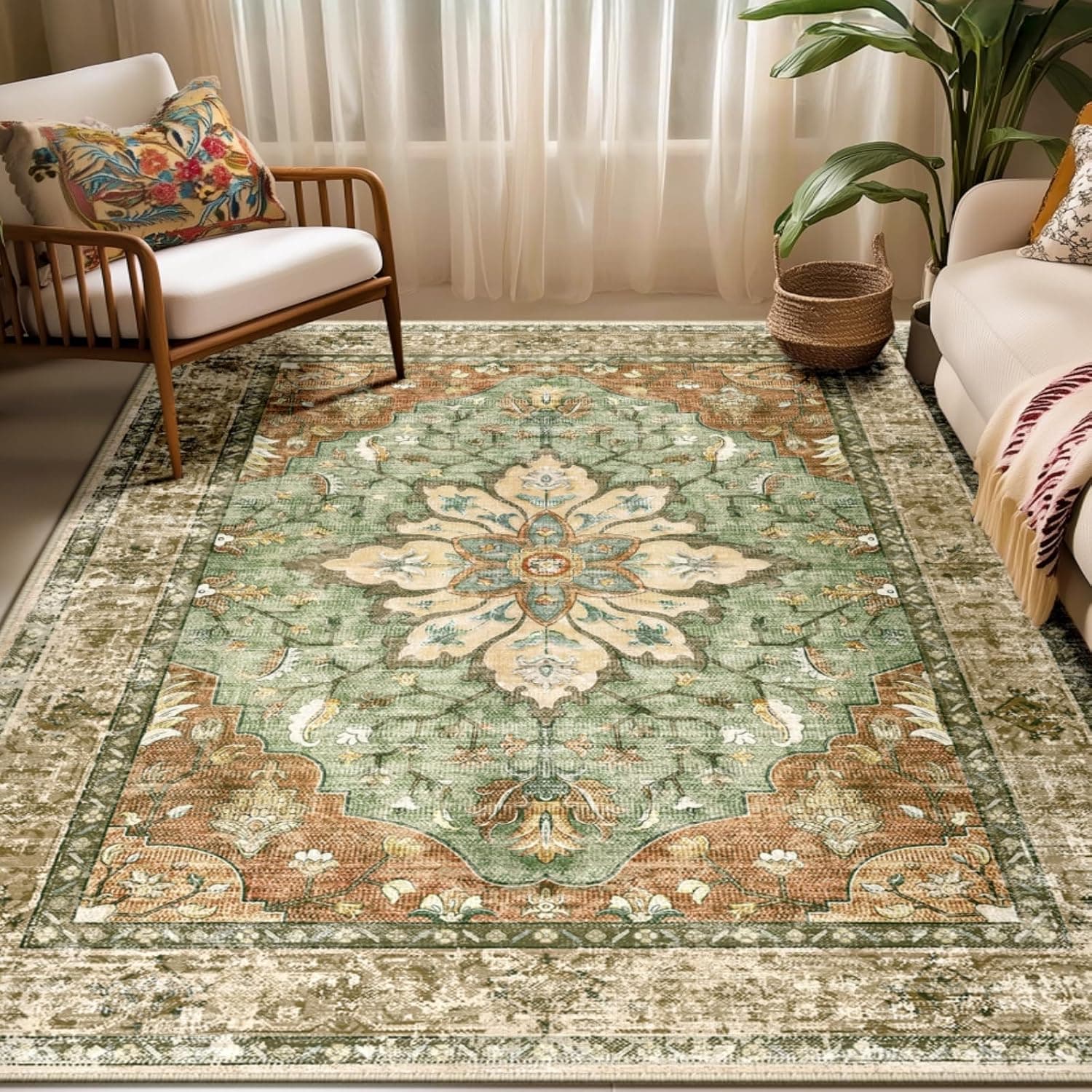 RELEANY Washable Area Rug (5x7 Feet)