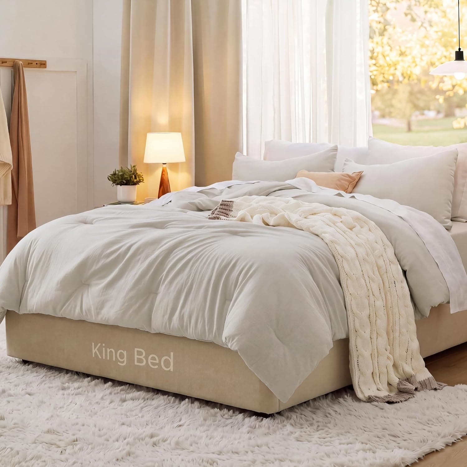 Bedsure Prewashed Soft 3-Piece King Comforter Set
