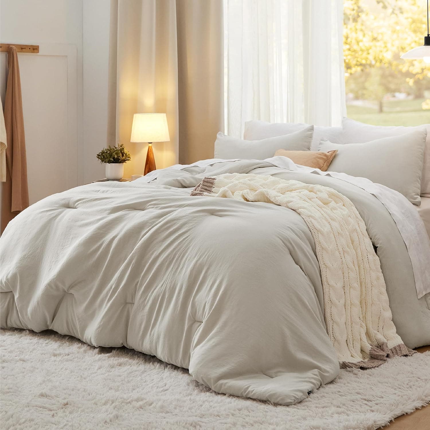 Comprehensive In-Depth Review & Hands-On Analysis: Bedsure King Comforter Set – Beige Prewashed GentleSoft™ Bedding
